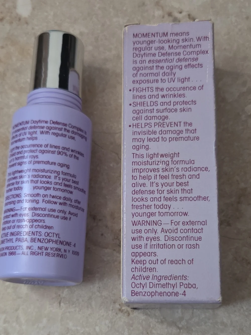 Vtg 80s Avon Skincare Lot Clearskin 2 Astringent & Momentum Daytime Complex NOS